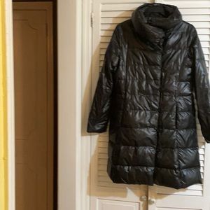 Ladies winter down coat very warm and lightweight.